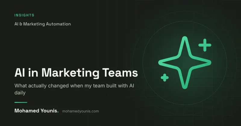 Cover image for "What actually changed when my team built with AI daily" by Mohamed Younis