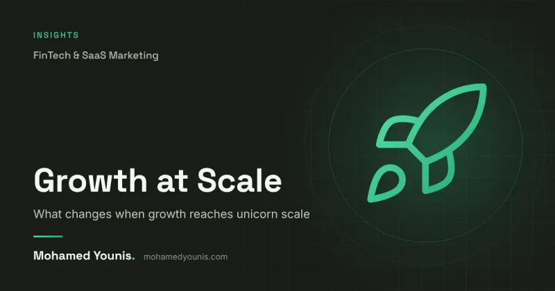 Cover image for "What changes when growth reaches unicorn scale" by Mohamed Younis